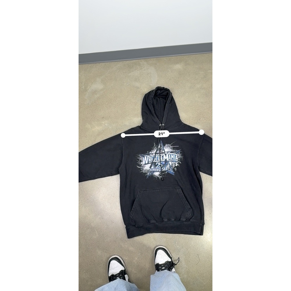 WWE Y2K 2009 Pre Shrunk Wrestlemania 25th Anniversary Black Hoodie Size M - Picture 13 of 15
